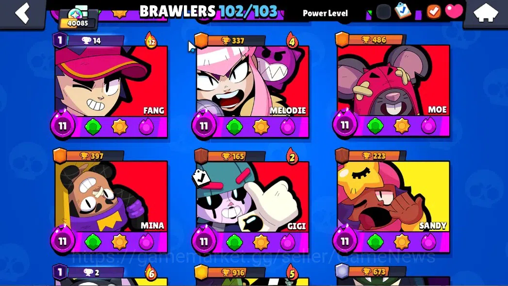 Brawl Stars Accounts 40085 Trophy|102 Brawlers 35 Max Lv|UL KAZE & SIRI image 11