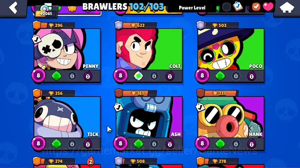 Brawl Stars Accounts 40085 Trophy|102 Brawlers 35 Max Lv|UL KAZE & SIRI image 13