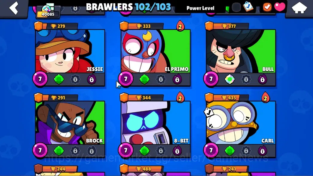 Brawl Stars Accounts 40085 Trophy|102 Brawlers 35 Max Lv|UL KAZE & SIRI image 15
