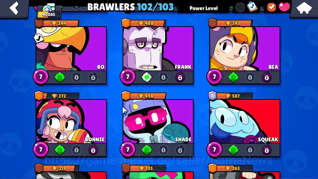 Brawl Stars Accounts 40085 Trophy|102 Brawlers 35 Max Lv|UL KAZE & SIRI image 16