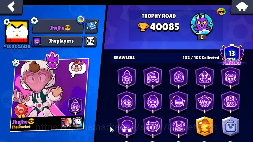Brawl Stars Accounts 40085 Trophy|102 Brawlers 35 Max Lv|UL KAZE & SIRI image 2