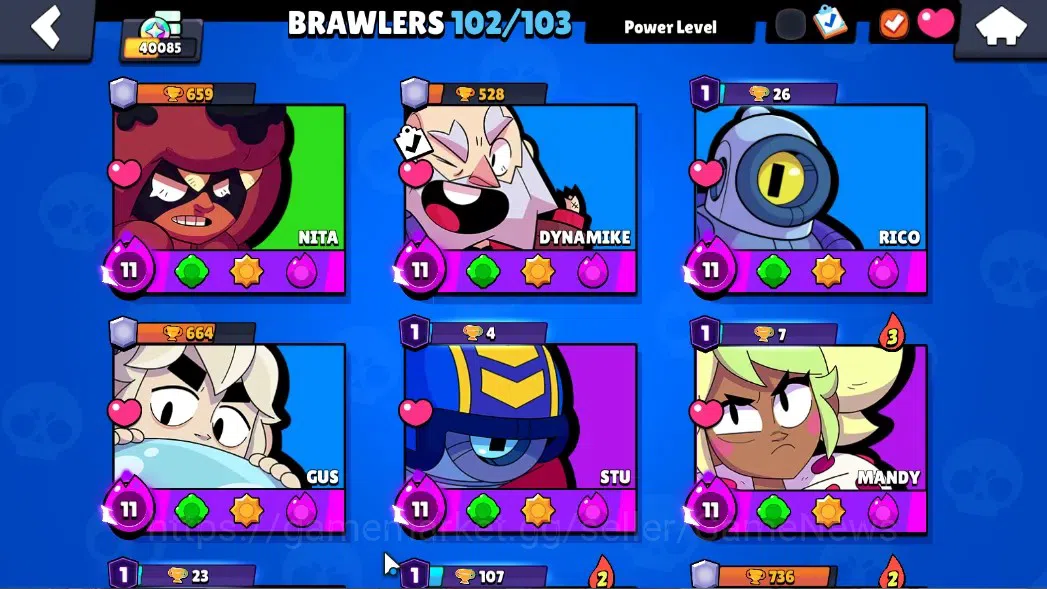 Brawl Stars Accounts 40085 Trophy|102 Brawlers 35 Max Lv|UL KAZE & SIRI image 7