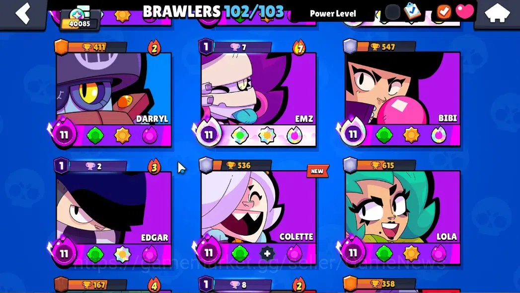 Brawl Stars Accounts 40085 Trophy|102 Brawlers 35 Max Lv|UL KAZE & SIRI image 9