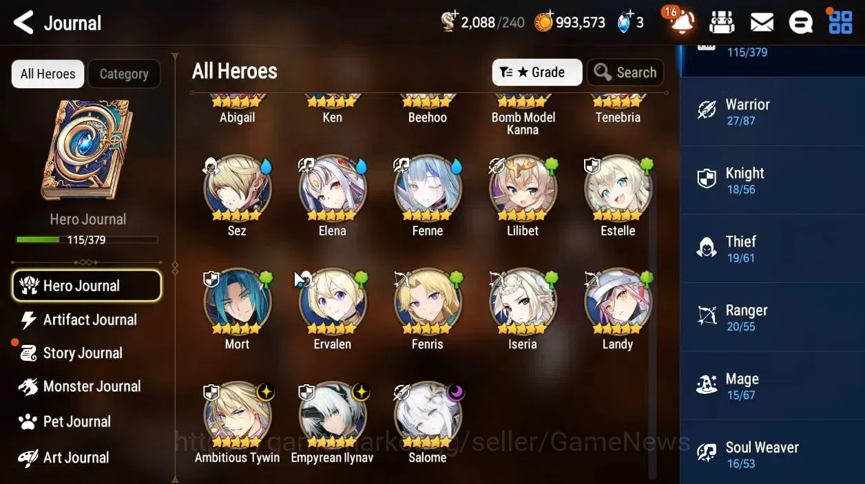 Epic Seven Accounts Global|UnVerif|NewEra|3 ML[Salome,E Ilynav,A Tywin image 6