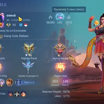 Mobile Legends: Bang Bang Accounts Others Hero 103|Skin 149|Nata CC,Tigreal LBorn,[Ling,Lancelot,Valir]DTamer,Esme