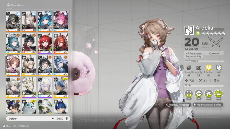 Arknights: Endfield Accounts ASIA | LVL 38 Yvonne, pogra, last rite, ember, Ardelia, WP 6s 8 check SS AKE081B 11