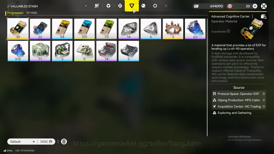 Arknights: Endfield Accounts ASIA | LVL 38 Yvonne, pogra, last rite, ember, Ardelia, WP 6s 8 check SS AKE081B 4