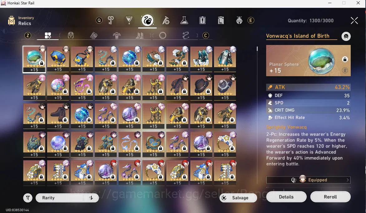 Honkai Star Rail Accounts ASIA|TL 70|Archer Prem Team|17 limit|LC Sign(Arche image 3