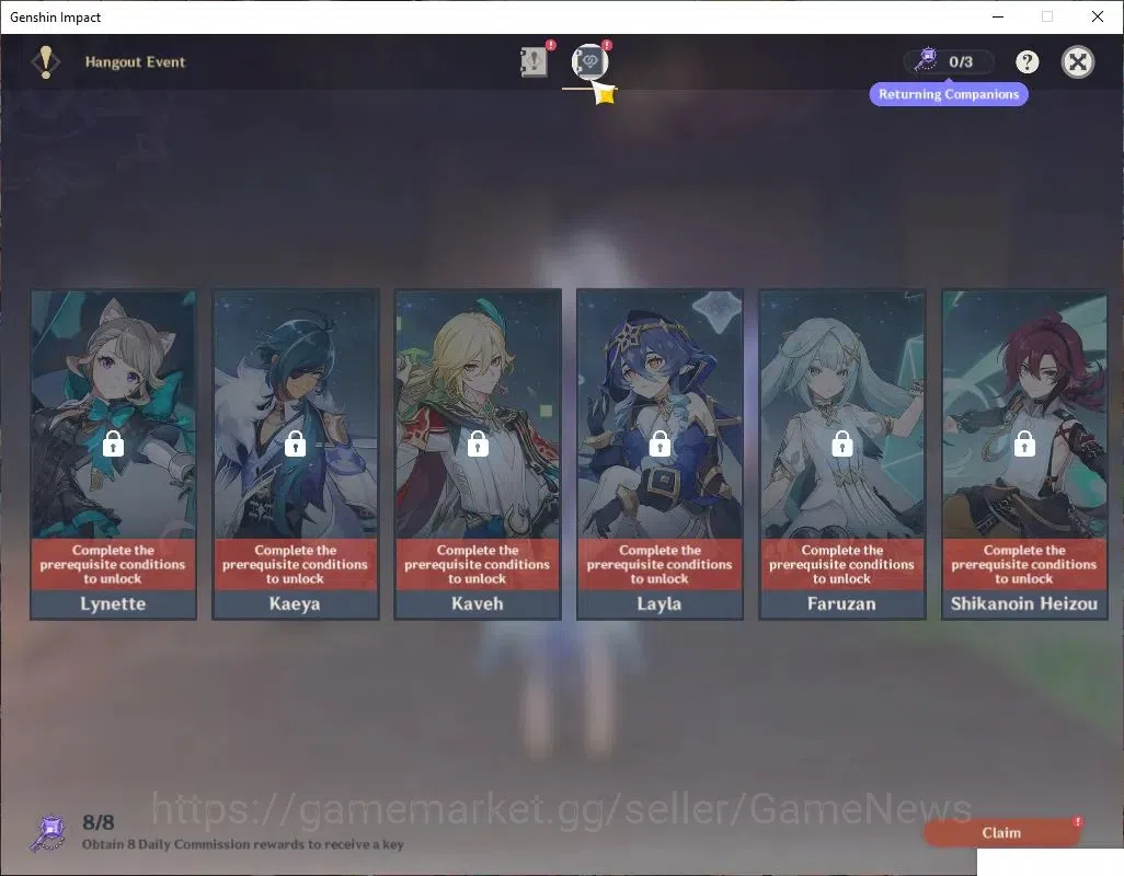 Genshin Impact Accounts Asia |AR 50|5 Limited +1(*5WEp)|Columbina,Neuville image 13