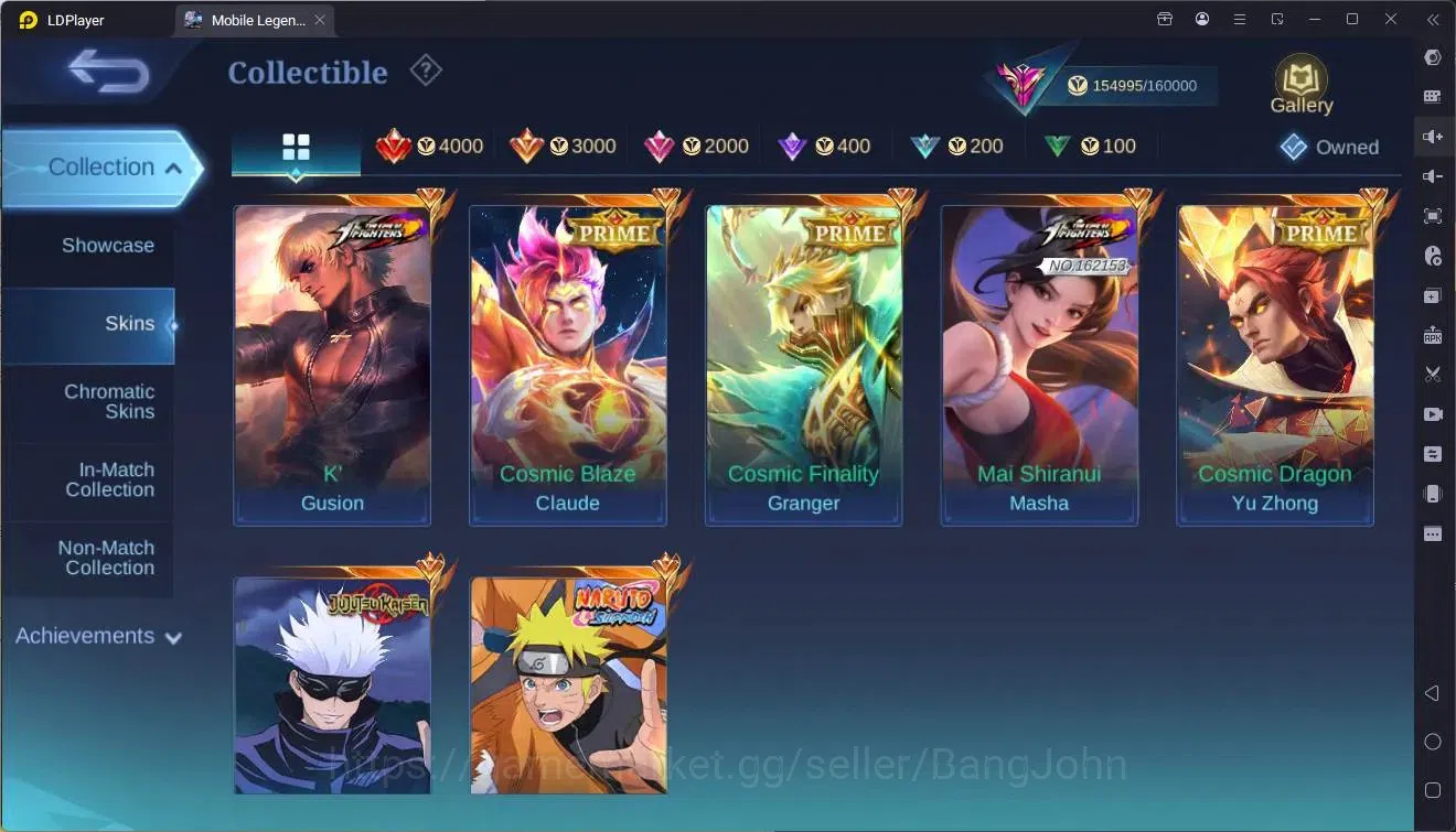 Mobile Legends: Bang Bang Accounts Global|Hero 133|Skin 440|Exalted|Legend Franco,Les image 9