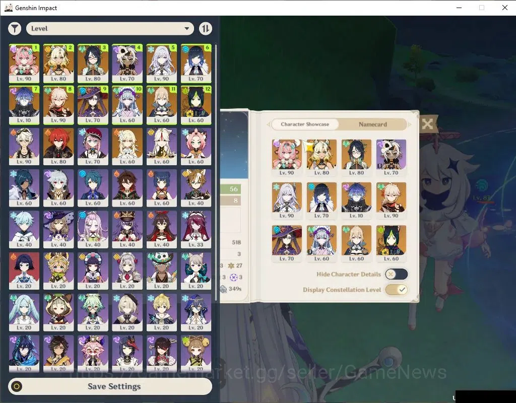 Genshin Impact Accounts ASIA|AR 56|7 Limited+1(*5Weapon)|Skirk,Flins,Yelan image 1