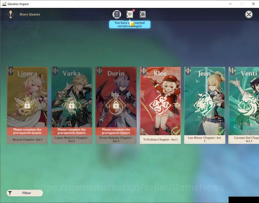 Genshin Impact Accounts ASIA|AR 56|7 Limited+1(*5Weapon)|Skirk,Flins,Yelan image 12