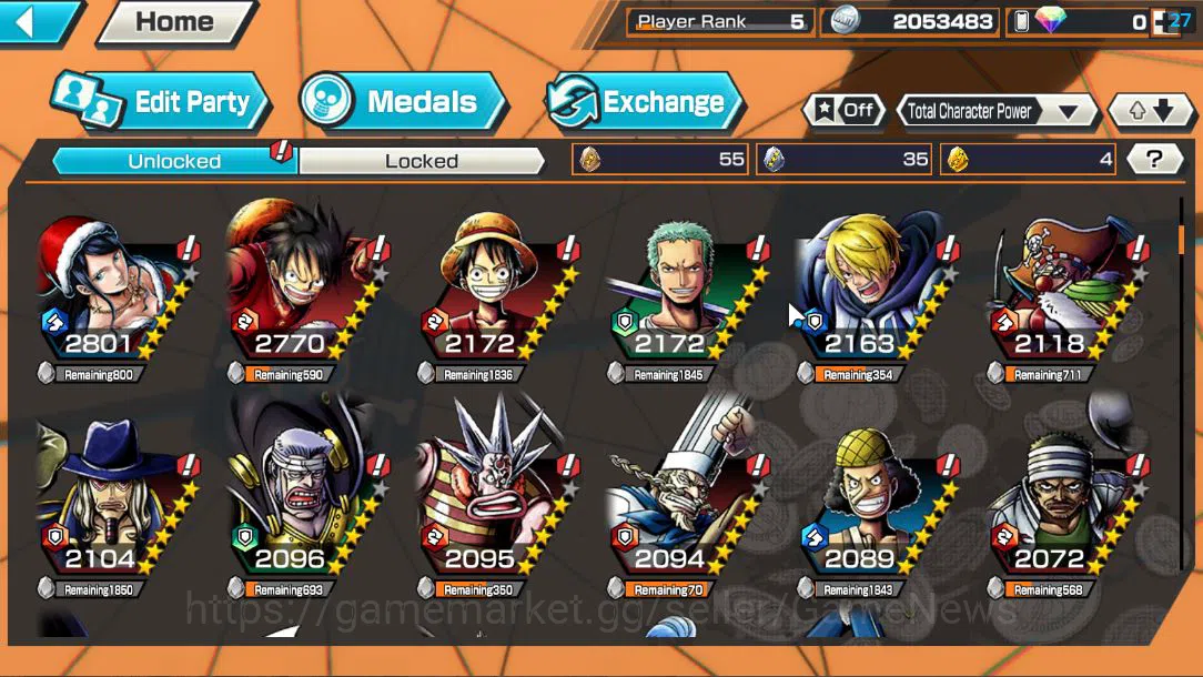 One Piece Bounty Rush Accounts Global | EX 4 |TFE D.Luffy,Strongest Creature Aliv image 7