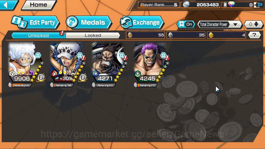 One Piece Bounty Rush Accounts Global | EX 4 |TFE D.Luffy,Strongest Creature Aliv image 9