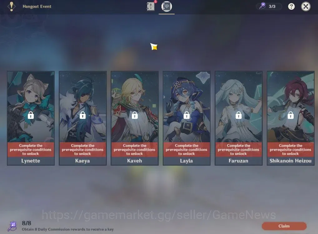 Genshin Impact Accounts ASIA|AR55|5Limited+30(*4Character)|Linnea,Columbin image 16