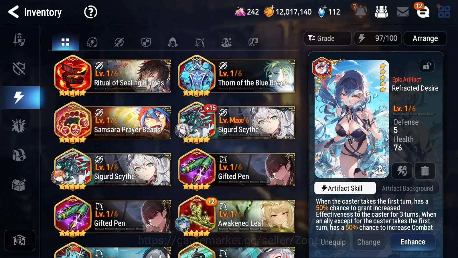 Epic Seven Accounts High-End Global unver|10ML (Straze, SSez, ARavi, RViolet, LCBellona Etc.)eye fumyr sight|PoH ON|Stigma 18