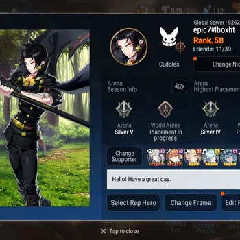 Epic Seven Accounts High-End Global unver|10ML (Straze, SSez, ARavi, RViolet, LCBellona Etc.)eye fumyr sight|PoH ON|Stigma