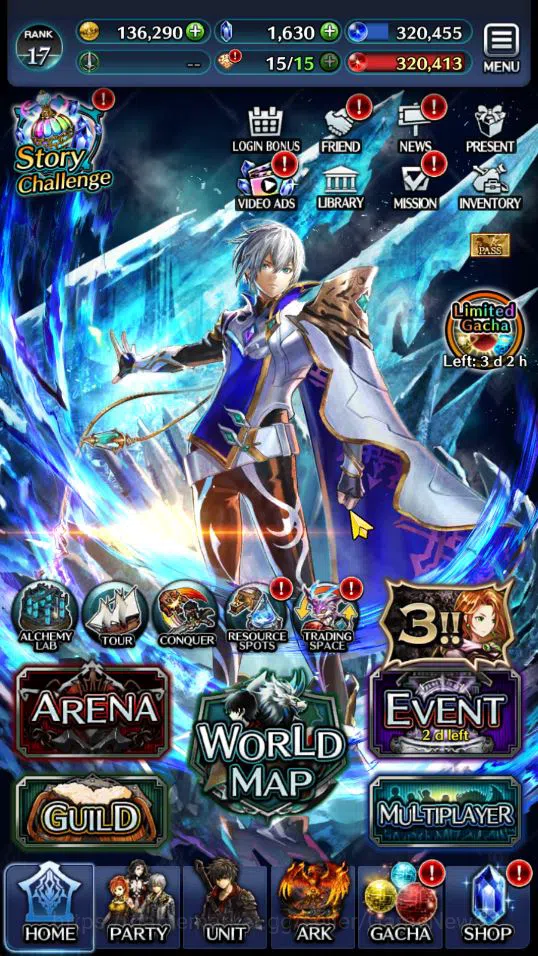 Last Cloudia Accounts Low-End GLOBAL | Rank 17 | Spirit Maiden Sera,Goddess Lilaha,POG Zero,Knight Mauna,E Soleil,etc | 3 8