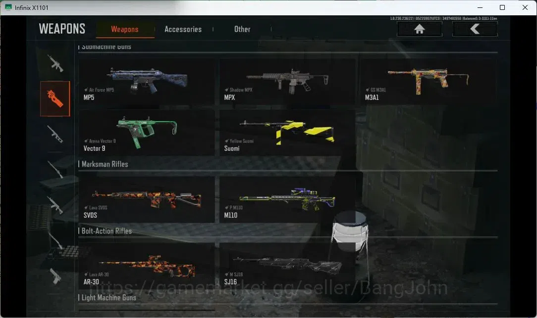 Arena Breakout Accounts Others Mobile | LV 30 | SV 23.7 M | CV 10 M | Combust FAMAS, Graffiti AK-102, G T951, Corpo Set 12
