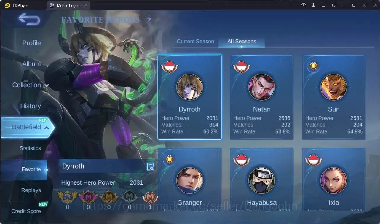 Mobile Legends: Bang Bang Accounts Global |Hero 114|Skin 188|Renowned|Naruto Haya,GS| image 4