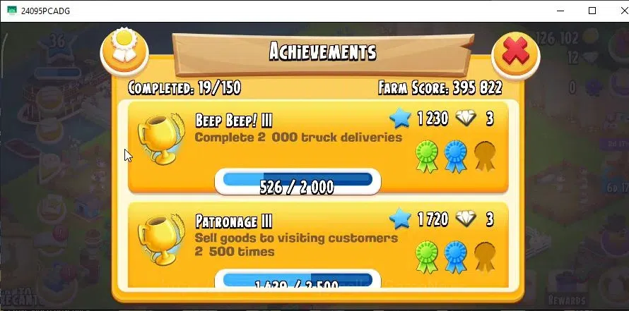 Hay Day Accounts Level 36 | Barn Storage 1000 + Silo Storage 500 | 127,4k Coins,8 Dm |CN ON|Log Supercell ID|Take 9