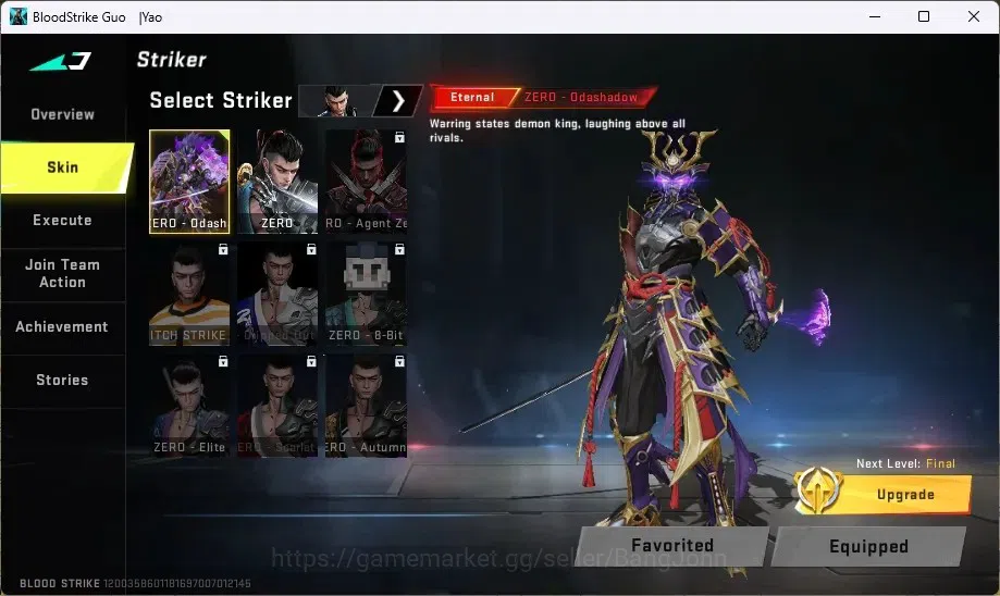 Blood Strike Accounts ASIA | 1 ETERNAL STRIKER: ZERO-Odashadow|1 EVA GUN image 9