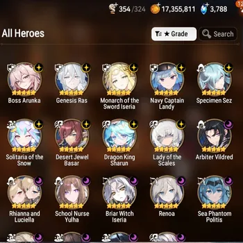 Epic Seven Accounts Mid-Tier Global Verif|Mor80|20ML(Sheperd,School NYulha,RnL,Lots,Monarch