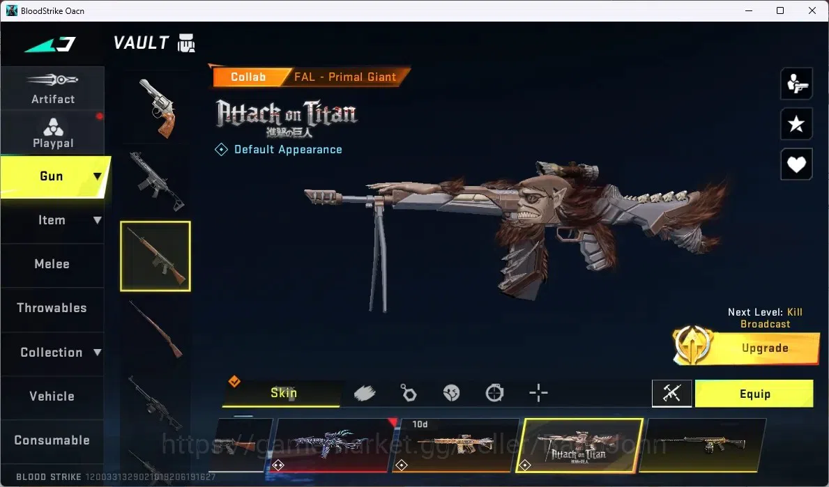 Blood Strike Accounts ASIA | 1 EVO: FAL-Evolved Draco|1 AOT|1 BLEACH Veh image 9