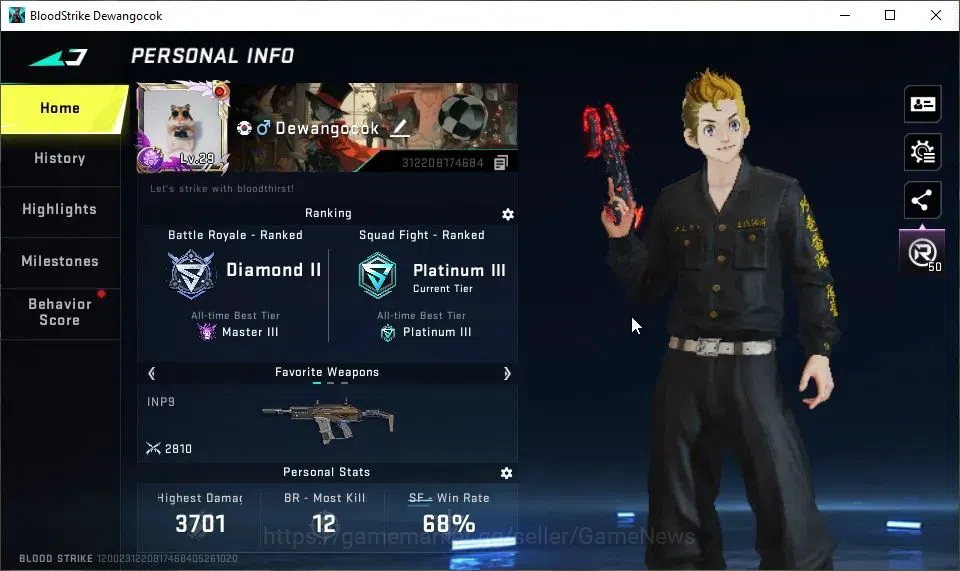 Blood Strike Accounts ASIA|ETERNAL Desert Eagle-Scorpius|4 ULTRA[ETHAN,Z image 2