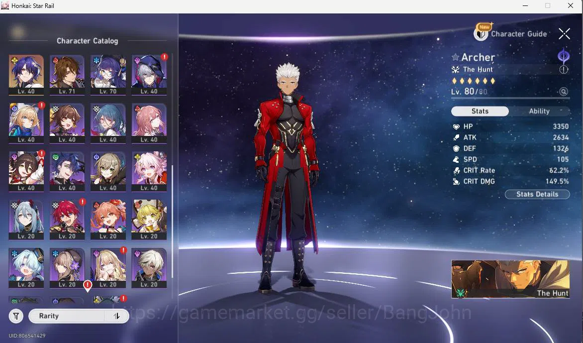 Honkai Star Rail Accounts ASIA|TL 70|15 limit|LC Sign(YaoGuang,Archer,Saber) image 10