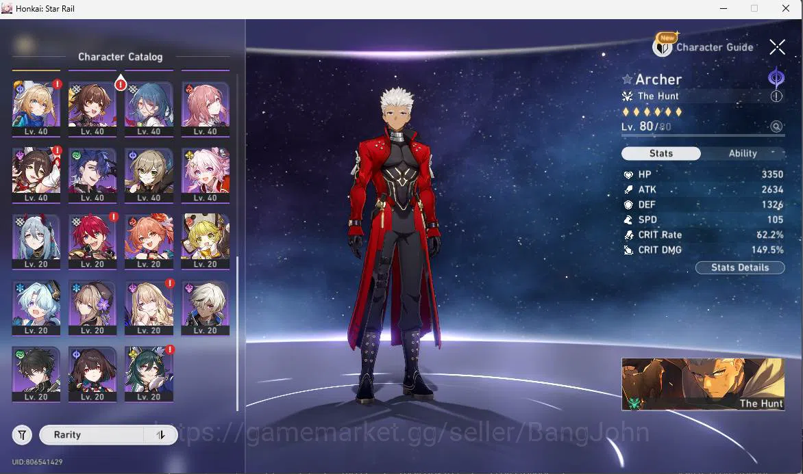 Honkai Star Rail Accounts ASIA|TL 70|15 limit|LC Sign(YaoGuang,Archer,Saber) image 11