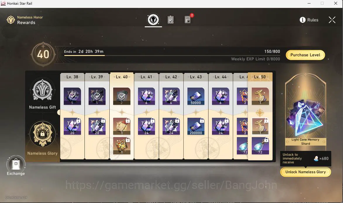 Honkai Star Rail Accounts ASIA|TL 70|15 limit|LC Sign(YaoGuang,Archer,Saber) image 3