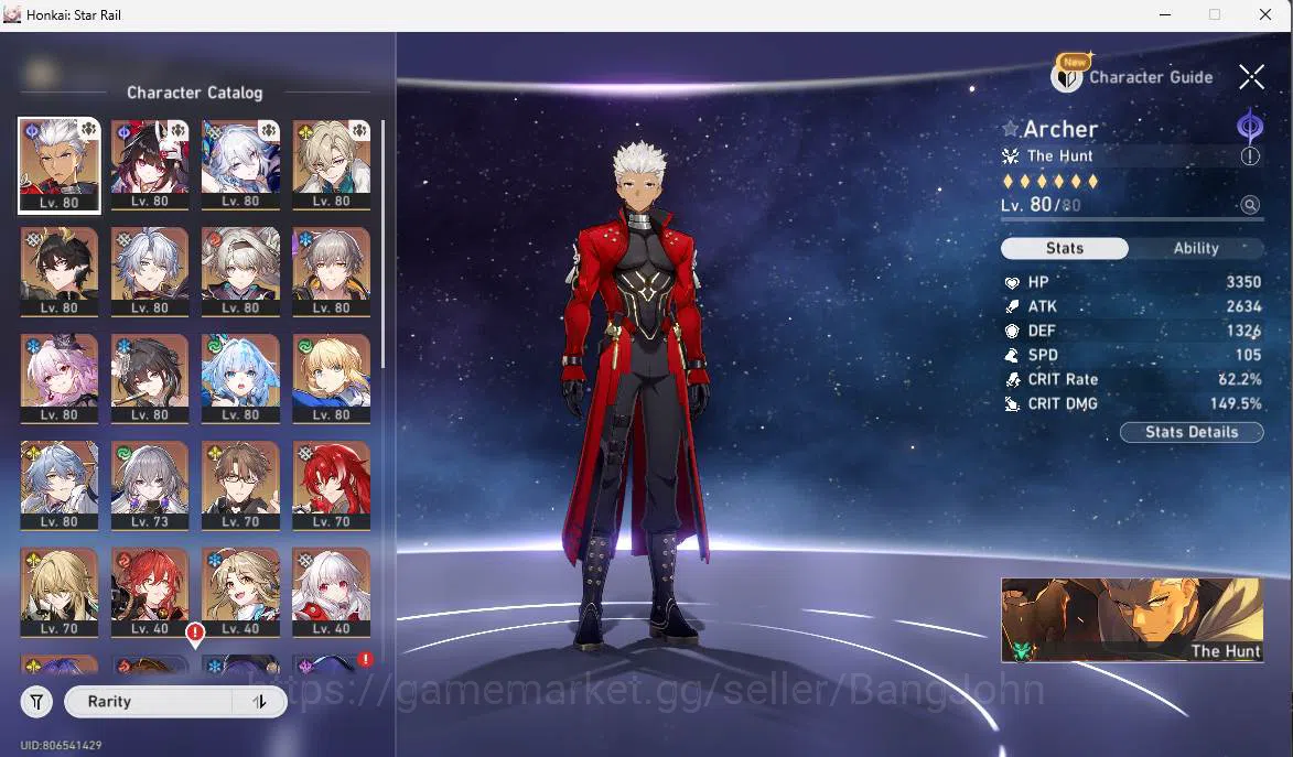 Honkai Star Rail Accounts ASIA|TL 70|15 limit|LC Sign(YaoGuang,Archer,Saber) image 9
