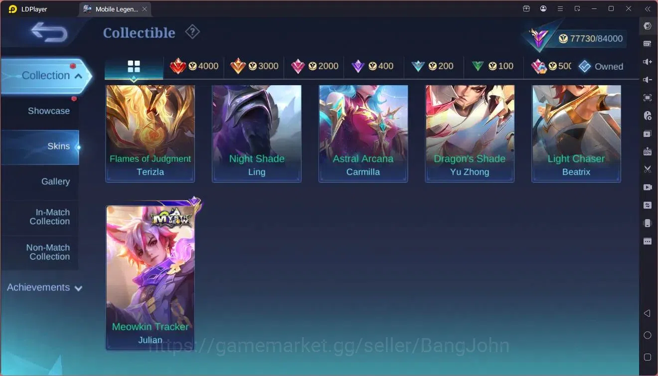 Mobile Legends: Bang Bang Accounts Global|Hero 132|Skin 315|Renowned|Prime Beatrix,YZ image 12