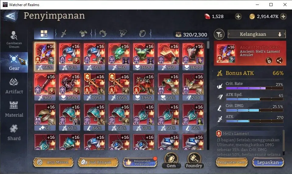 Watcher of Realms Accounts GLOBAL 60x|1,5M Power|1 Lord[King Harz+Skin,Etc]|2 image 14