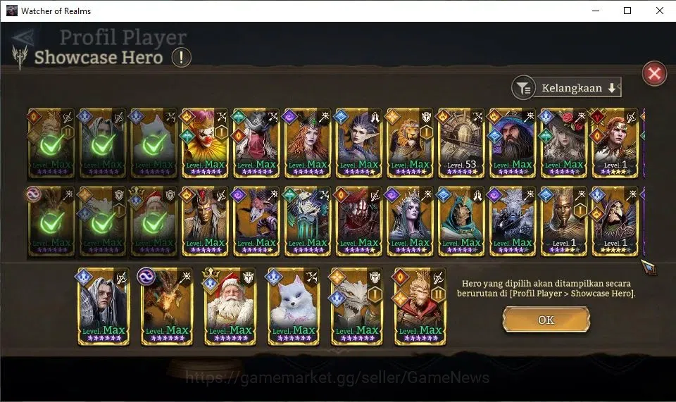 Watcher of Realms Accounts GLOBAL 60x|1,5M Power|1 Lord[King Harz+Skin,Etc]|2 image 8