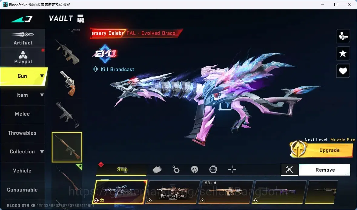 Blood Strike Accounts ASIA | 1 EVO: FAL-Evolved Draco | 5 Collab Guns | image 13