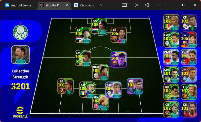 eFootball Accounts Legends & Iconic Players Mobile|PW 3201|Luis Suarez BigT,Fabio Cannavaro Epic,Zico Epic,Johan Cruyff 1