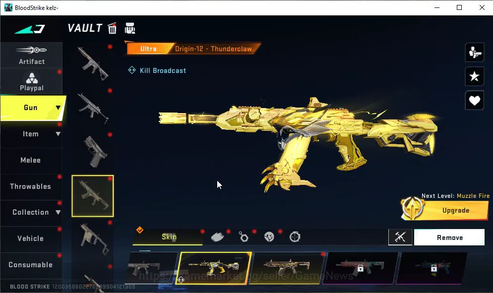 Blood Strike Accounts Mid-Tier ASIA|13 ULTRA[ZERO,BLAST,VOLT,Origin-12,Vector,KAG-6,INP-9,M700,AUG,Etc]|Collab 2