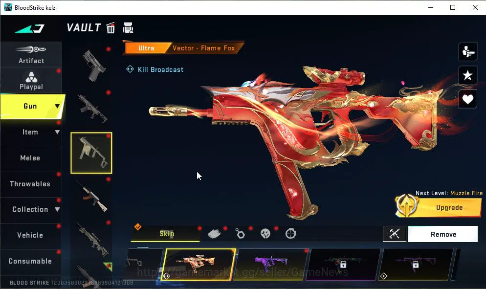 Blood Strike Accounts Mid-Tier ASIA|13 ULTRA[ZERO,BLAST,VOLT,Origin-12,Vector,KAG-6,INP-9,M700,AUG,Etc]|Collab 5