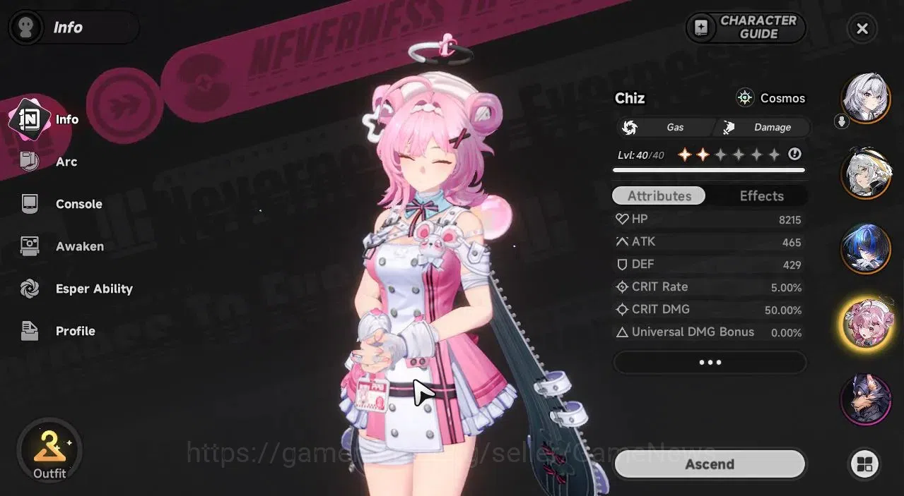 Neverness to Everness Accounts Global EU|HL 31|6 SSR[NanallyA3+Skin,Jiuyuan,Sakir image 14