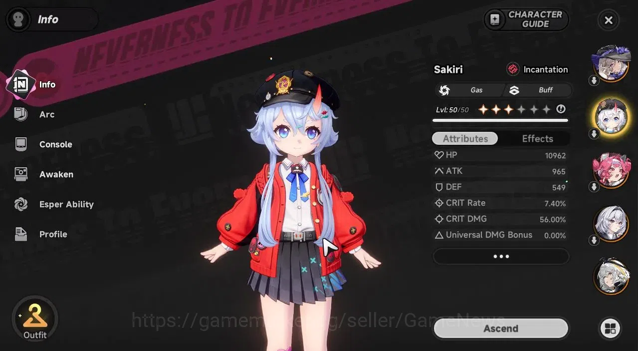 Neverness to Everness Accounts Global EU|HL 31|6 SSR[NanallyA3+Skin,Jiuyuan,Sakir image 7