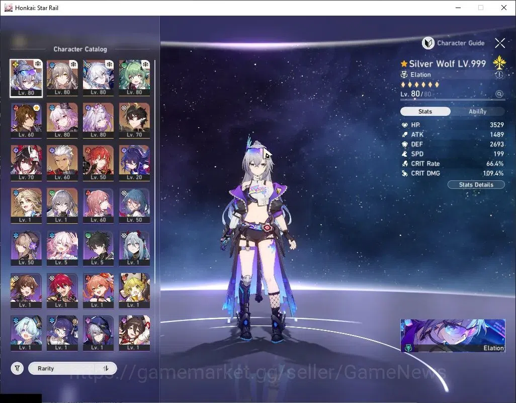Honkai Star Rail Accounts Others Asia|TL 66|9 Limited|(Castorice,SW999)+Sign Yao Guang E1,Huohuo 4