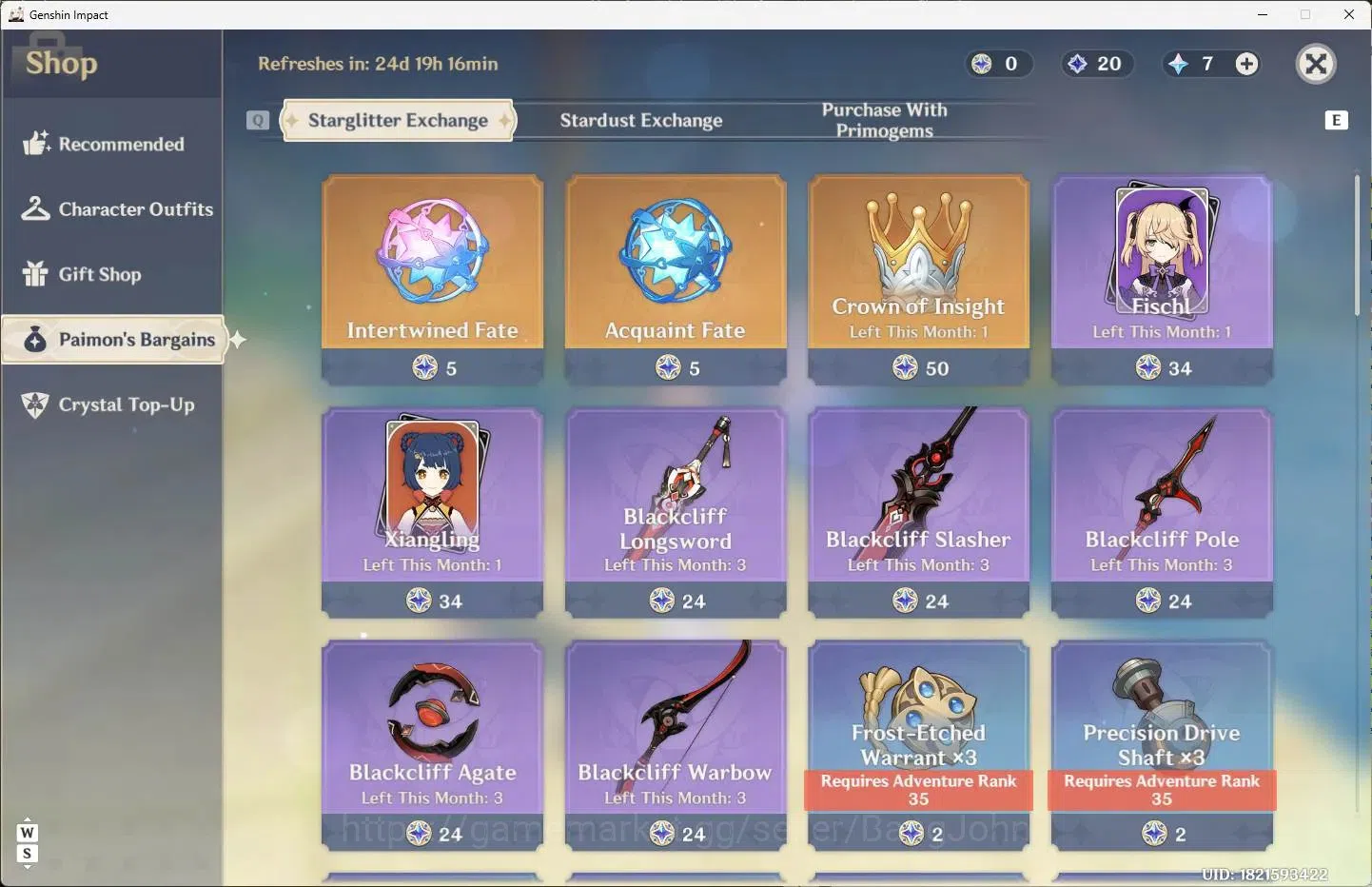 Genshin Impact Accounts ASIA | AR 26 | 2 Limit | Nicole,Lyney+2 Charstd | image 11