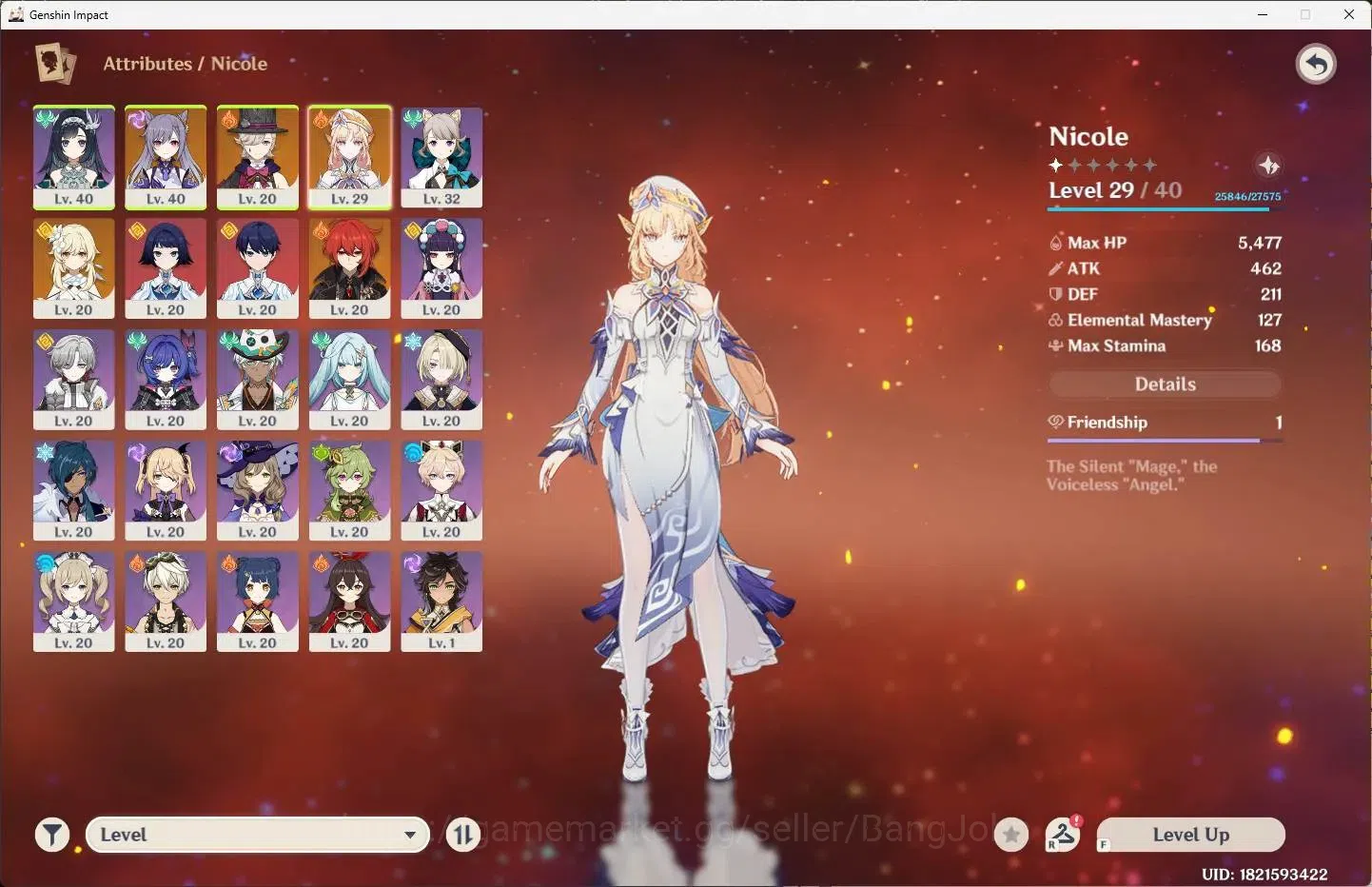 Genshin Impact Accounts ASIA | AR 26 | 2 Limit | Nicole,Lyney+2 Charstd | image 2