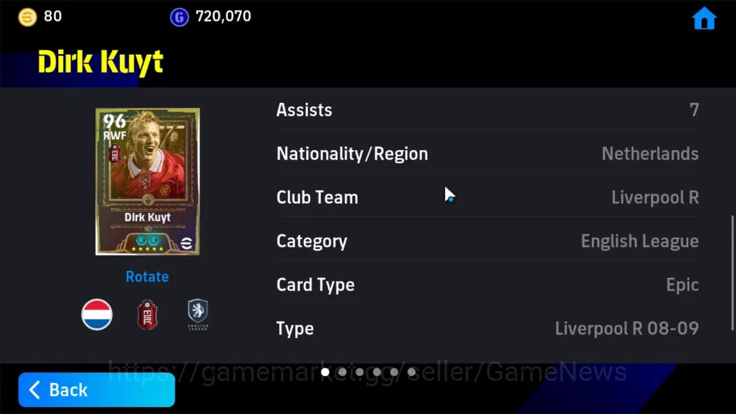 eFootball Accounts Android|Epic Gianfranco Zola,Francesco Totti,Dirk image 16