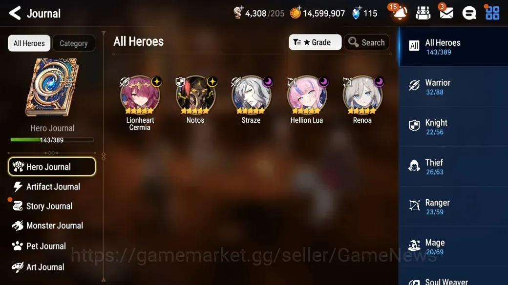 Epic Seven Accounts High-End GLOBAL UnVerif|NewEra| 5 ML (NOTOS,Renoa,Straze,etc)+A Ludwig,Ivana,Setsuka,Etc|8,5K 1