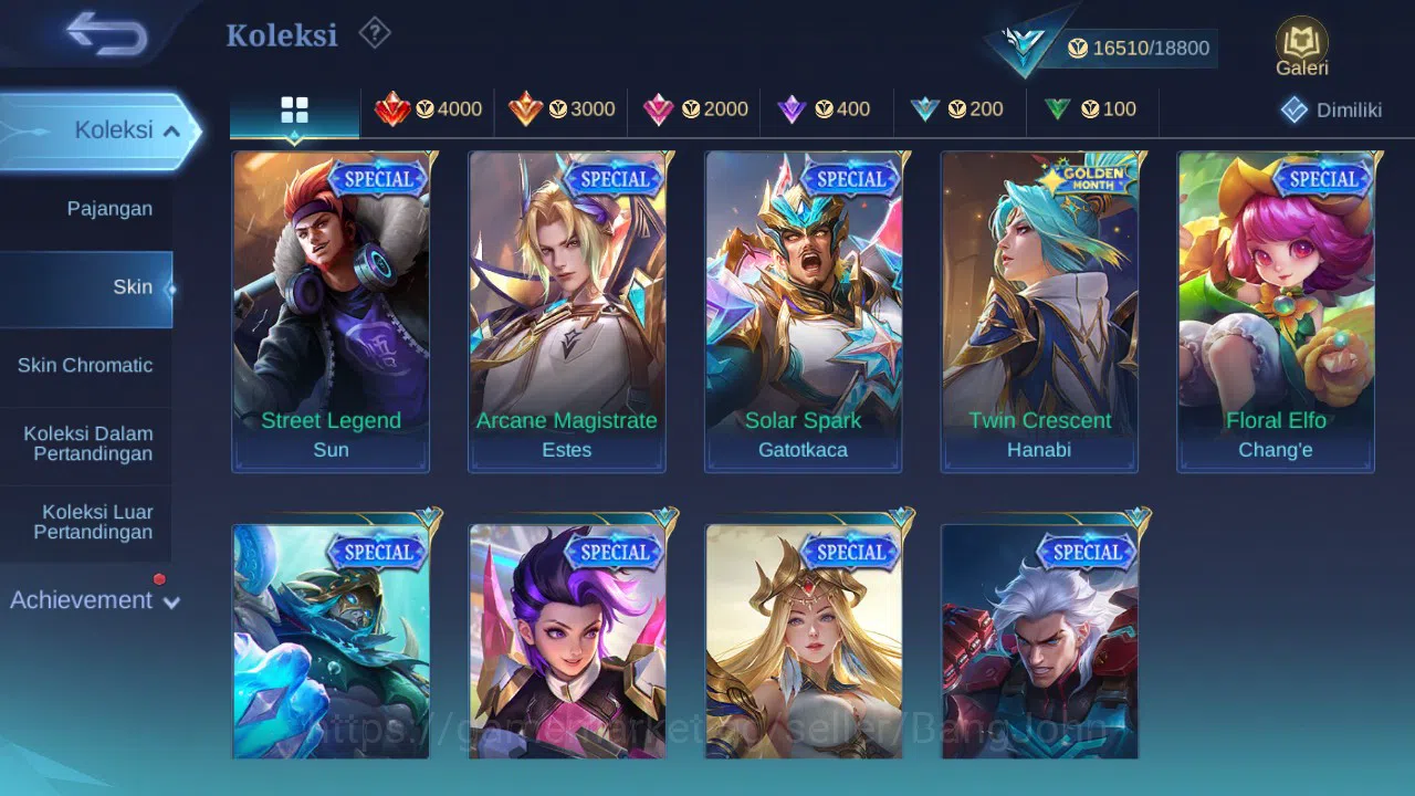 Mobile Legends: Bang Bang Accounts GLOBAL Hero 66 Skin 92 | Dtamer Valir Kimmy | Epic image 5