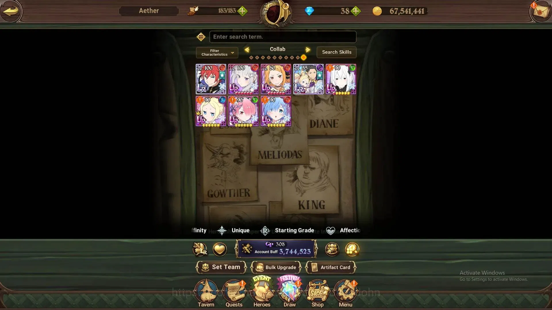The Seven Deadly Sins: Grand Cross Accounts Global |3.74M CC|6 LR+7 UR|LR TMS Reinhard 2/6,Nem image 7