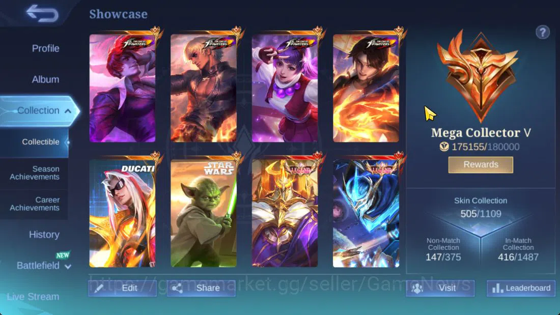 Mobile Legends: Bang Bang Accounts Hero 132|Skin 505|891 Dm|Legend(Johnson,Gusion),KO image 2